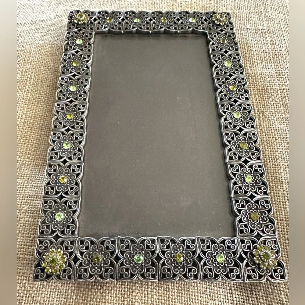NEW Anthropologie AXC Co. Design Austrian Rhinestone Crystal Photo Picture Frame